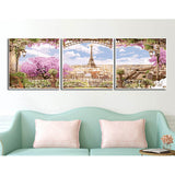 Painting by Numbers Triptych View of Eiffel Tower