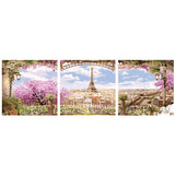 Painting by Numbers Triptych View of Eiffel Tower