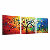 Painting by Numbers Lantern Tree triptych
