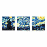 Paint by Numbers Van Gogh Starry Night triptych