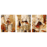 Painting by Numbers Dancers Abstract triptych