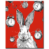 Painting by Numbers White Rabbit with Clocks