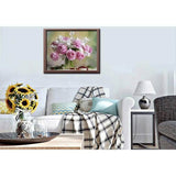 Painting by Numbers White Pink Bouquet of Flowers