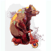 Paint by Numbers Roller Bear