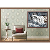 Paint by Numbers Animals Snow Tigers