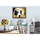 Painting by numbers Loyal dog look