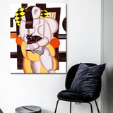 Painting by Numbers Pictures Woman with Cat Abstract