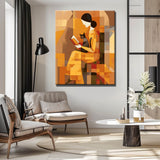 Painting by Numbers Pictures Woman with Cat Abstract