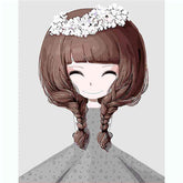 Painting by numbers Little Princess with wreath