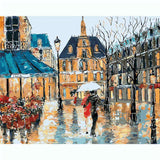 Painting by Numbers Rainy Day in The City