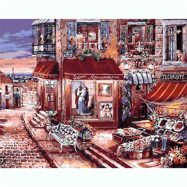 Painting by numbers Old department store