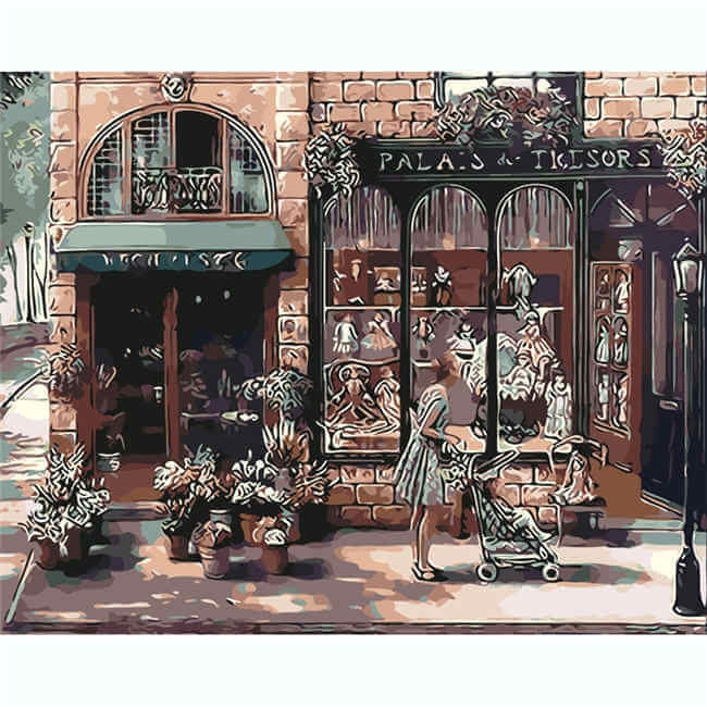 Painting by numbers old town shop