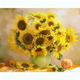 Painting by numbers sunflower bouquet