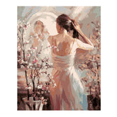Painting by Numbers Dog Woman in The Mirror