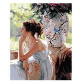 Painting by Numbers Woman in Thought
