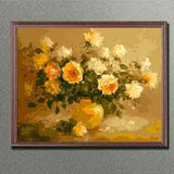 Painting by Numbers Roses Yellow Flowers