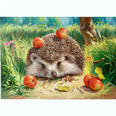 Painting by Numbers Animals Hedgehog with Fruit