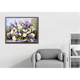 Painting by Numbers Flowers Bouquet White/Blue