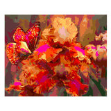 Painting by Numbers Flower Iris and Butterfly