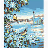Painting by Numbers Bird Winter Great Tit