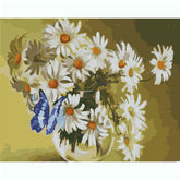 Painting by Numbers Pictures of Daisies and Butterflies