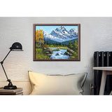 Painting by Numbers Landscape Mountain Stream in Front of Mountains
