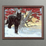Painting by Numbers Animals Wolf in The Snow