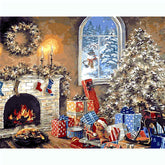 Painting by Numbers Christmas Tree with Gifts