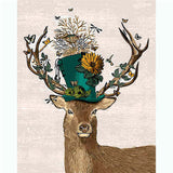 Painting by numbers deer with butterflies