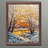 Painting by Numbers Pictures Winter Landscape in The Morning
