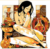 Paint by Numbers Nude Orange