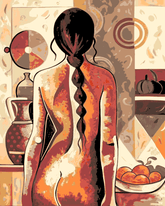 Painting by Numbers Nude Woman with Braid