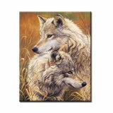 Painting by Numbers Wolf Couple