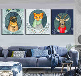 Painting by Numbers Triptych Animals in Winter