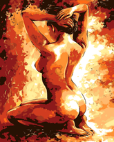 Painting by Numbers Nude Sitting Woman