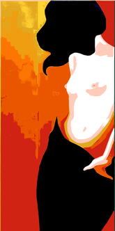 Painting by Numbers Nude Black Skirt