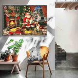Painting by Numbers Santa Claus by The Fireplace
