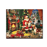 Painting by Numbers Santa Claus by The Fireplace