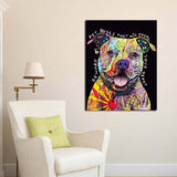 Painting by Numbers Pittbull Dog with Heart