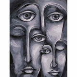 Painting by Numbers Abstract Art Faces Urban World