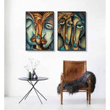 Painting by Numbers Abstract Art Faces Urban World Sisters