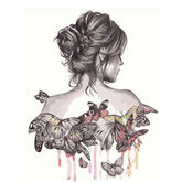 Painting by Numbers Abstract Art Woman with Butterflies