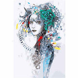 Painting by Numbers Abstract Art Woman Fantasy Shape