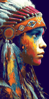 Painting by Numbers Woman Native American