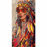 Painting by Numbers Woman Native American