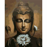 Painting by Numbers Buddha Woman White Flower