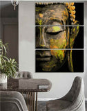 Painting by Numbers Sleeping Buddha Painting Art - 3 Panel (Triptych)