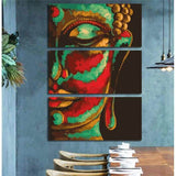 Painting by Numbers Buddha Southeast Asia Colored 3-Panel (Triptych)
