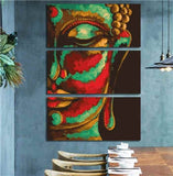 Painting by Numbers Buddha Southeast Asia Colored 3-Panel (Triptych)