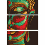 Painting by Numbers Buddha Southeast Asia Colored 3-Panel (Triptych)